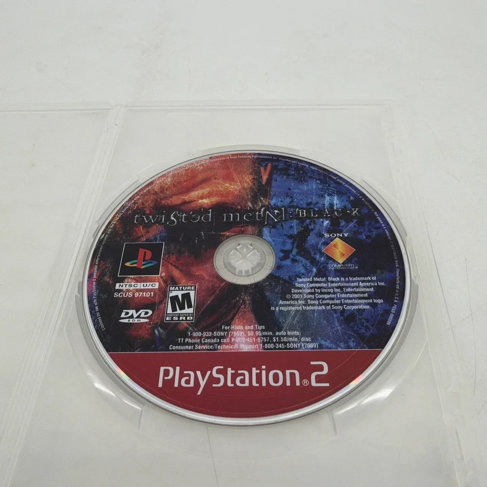 Twisted Metal Black PS2 2001- Tested | Disc Only